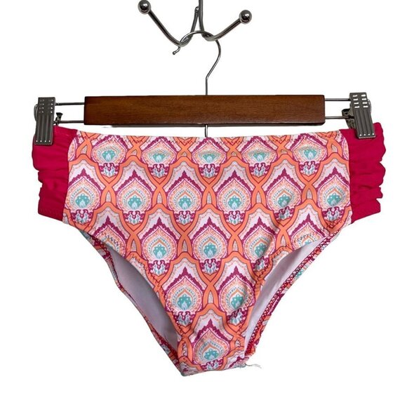 Cabana Life Kids Girls Pink Print Rash Guard Bikini Bottoms Set UPF 50+ 12 - Picture 6 of 12